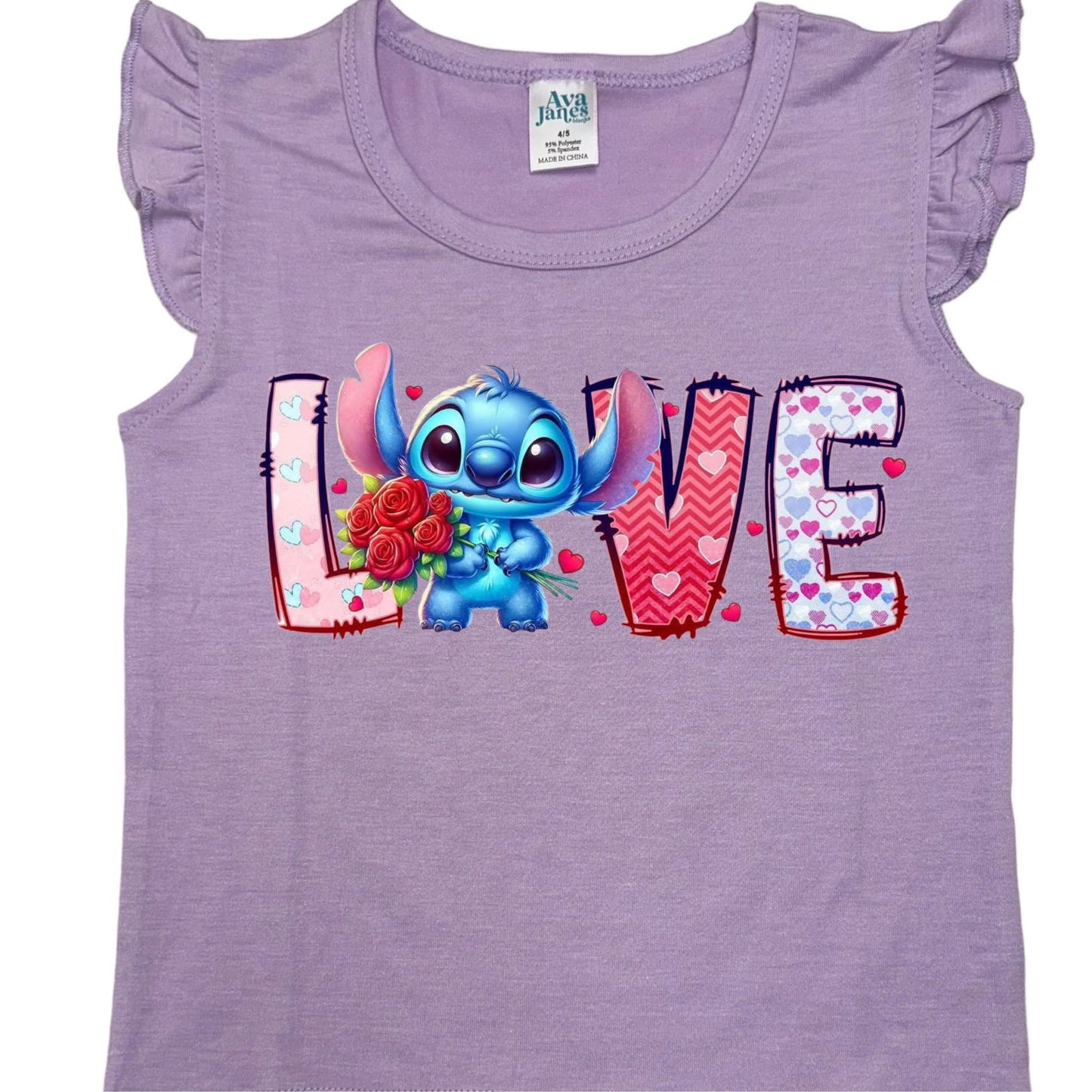 KIDS FLUTTER SLEEVE- VALENTINE LOVE