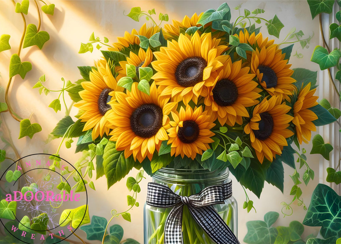 Tempered Glass Cutting Board Scenery Sunflower Bouquet