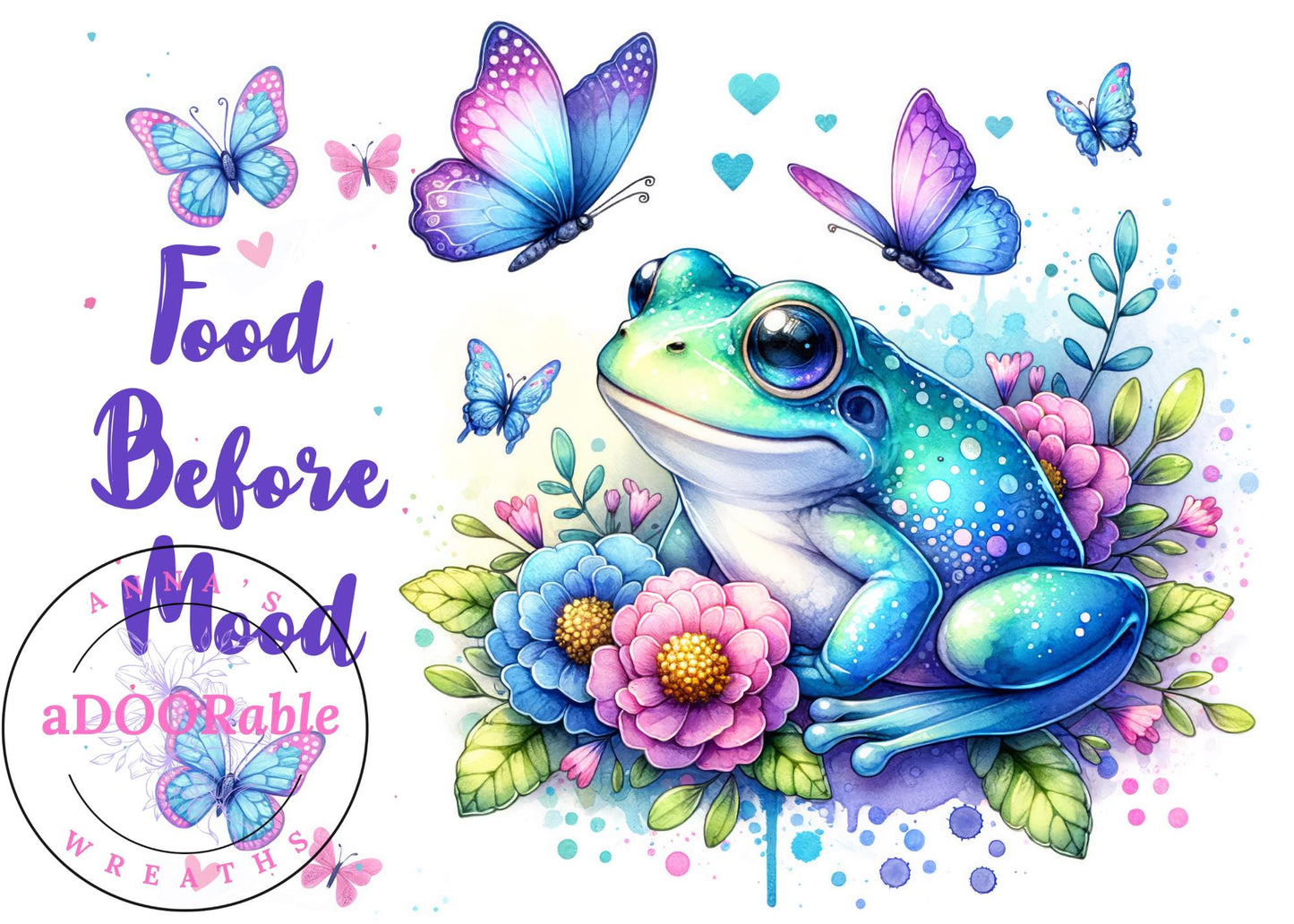 Tempered Glass Cutting Board Frog Food Before Mood