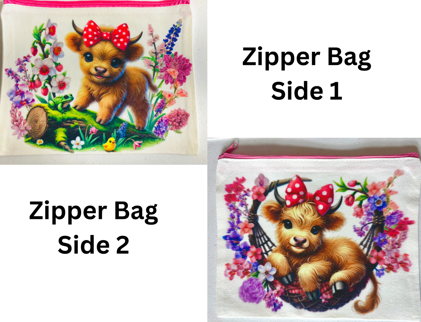Zipper Bags - HIGHLAND COW