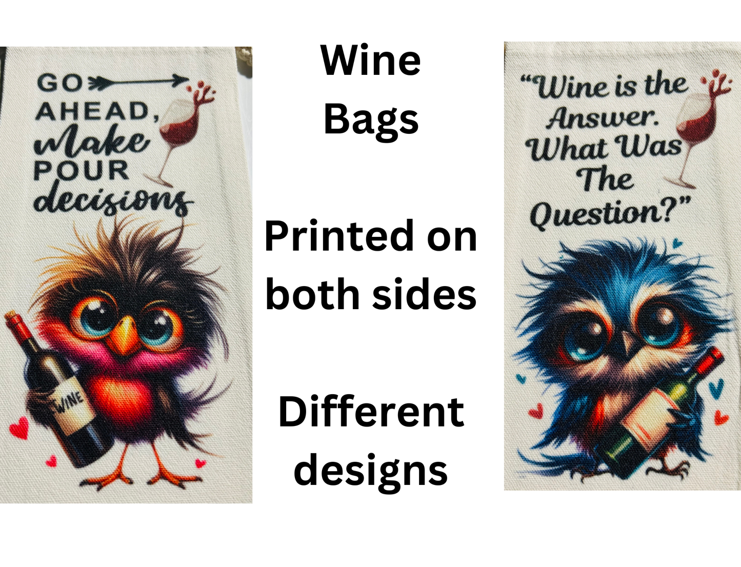 Wine Bags - Birds