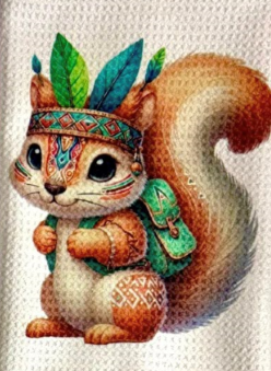 TOWELS - BOHO SQUIRREL