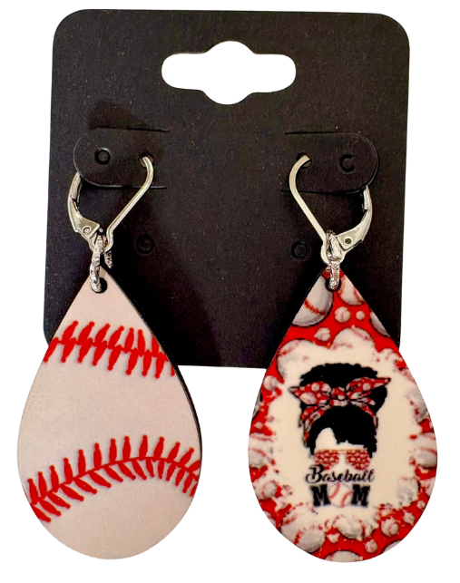 EARRINGS - SPORTS BASEBALL MOM