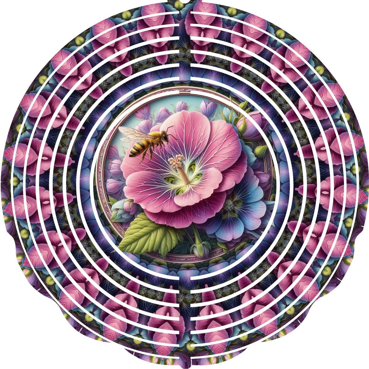 WIND SPINNER - BEE PINK FLORAL