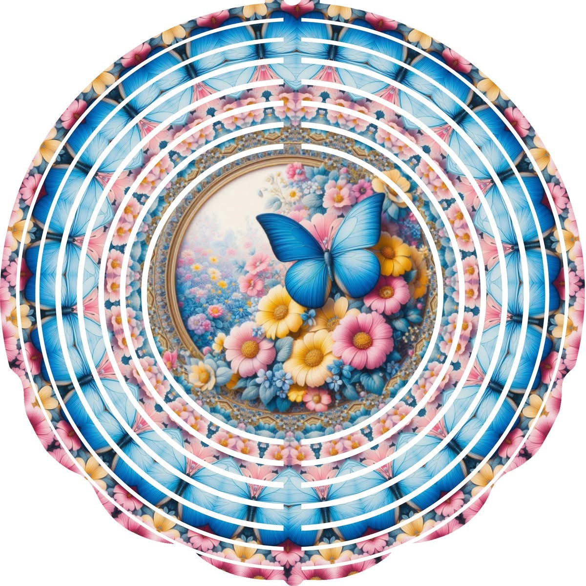 WIND SPINNER - BUTTERFLY LIGHT & DARK BLUE