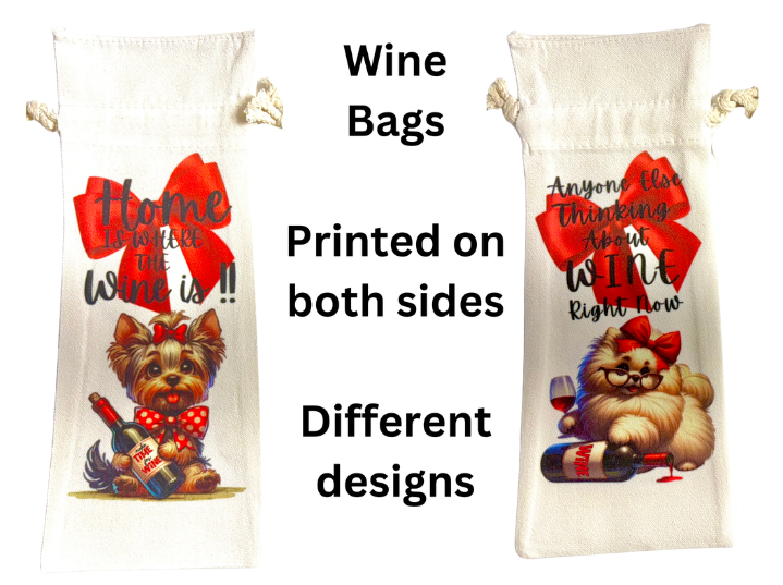 Wine Bottle Bag Animal Dog "My Doctor Says I Need New Glasses"
