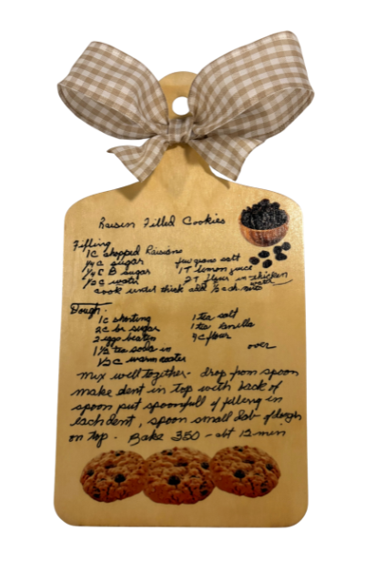 PERSONALIZED EXAMPLE RAISIN FILLED COOKIES