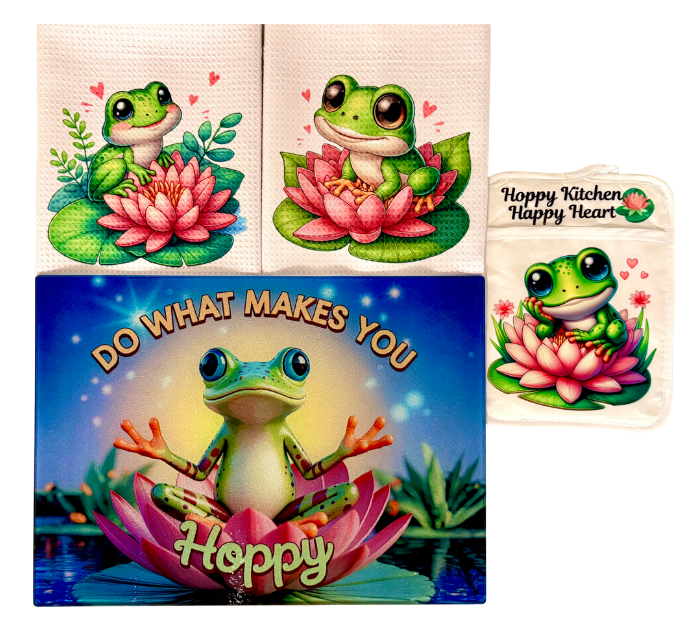 KITCHEN SET - Frog Do What Makes you Hoppy (4 PIECE)