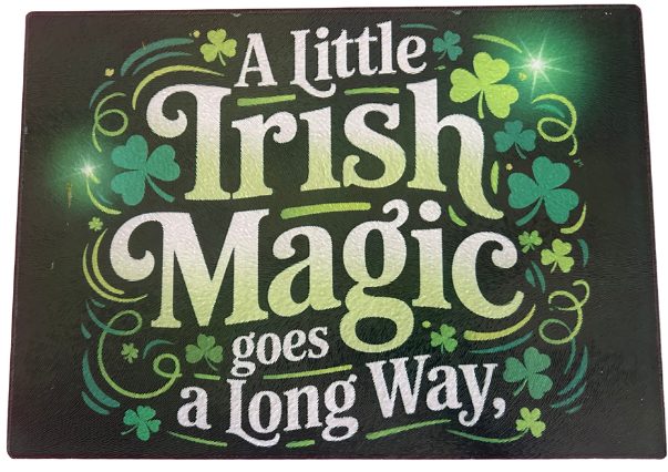 Tempered Glass Cutting Board St. Patrick's Irish Magic