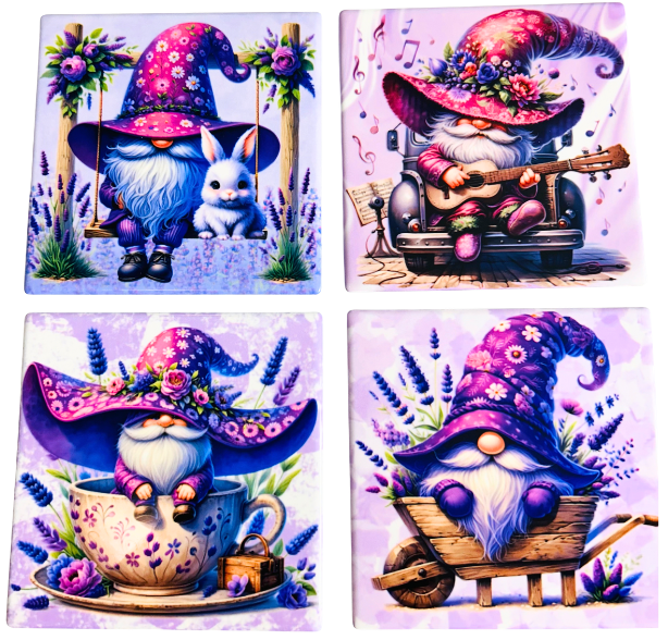 COASTERS 4/pk - GNOME PURPLE
