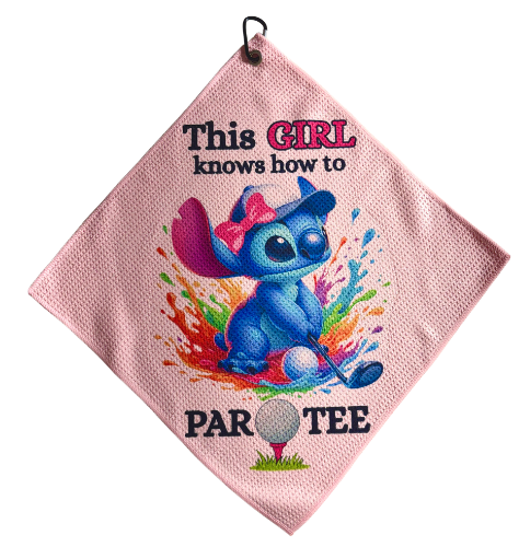 SPORTS TOWEL - GOLF THIS GIRL KNOWS HOW TO PAR TEE