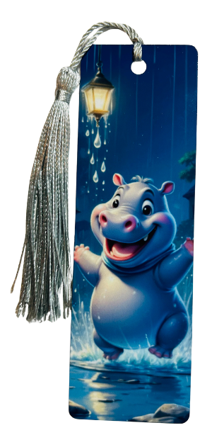 BOOKMARK - HIPPO DANCING IN THE RAIN