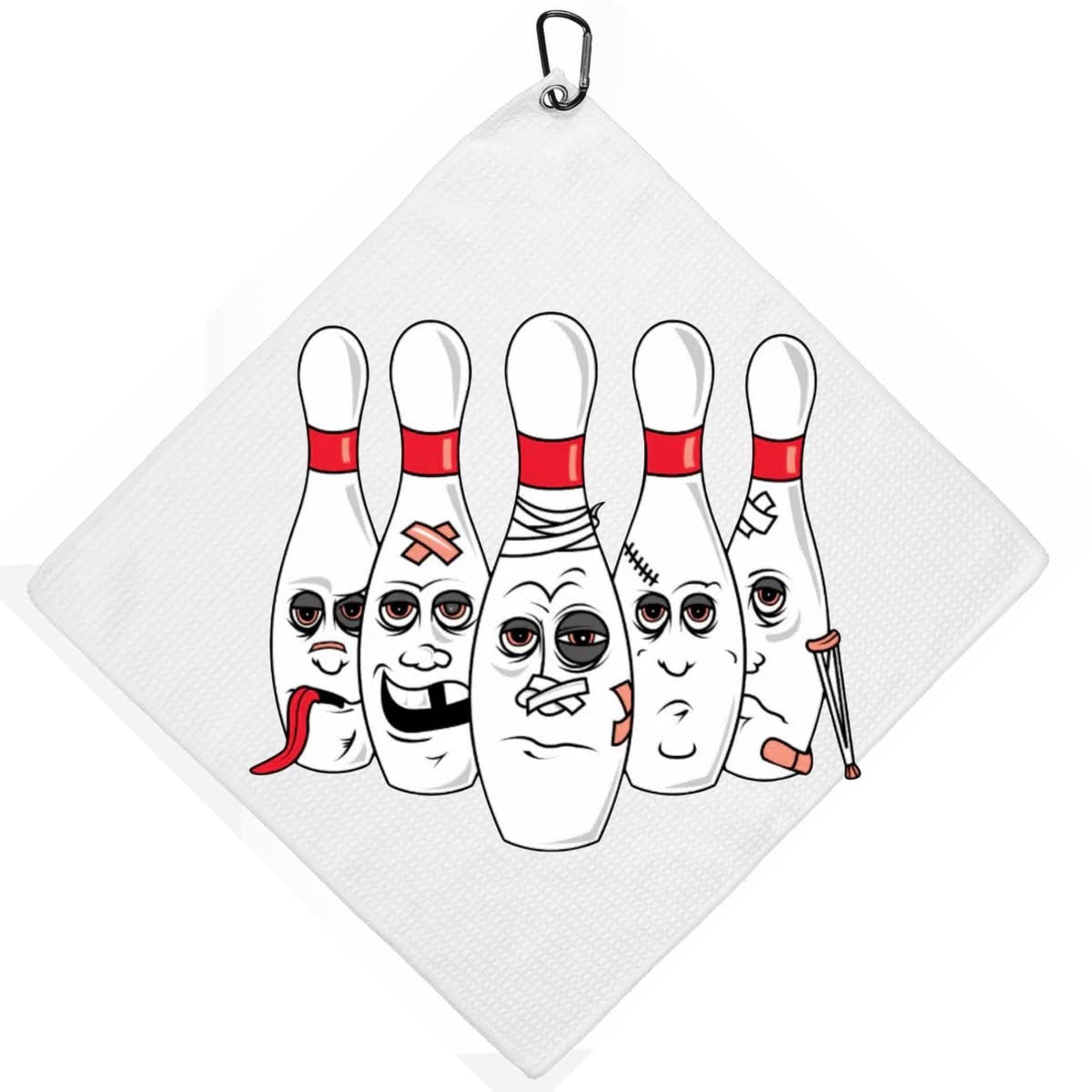 SPORTS TOWEL - BOWLING PINS