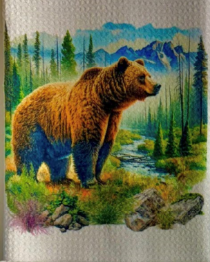 TOWELS - BEAR BROWN STANDING