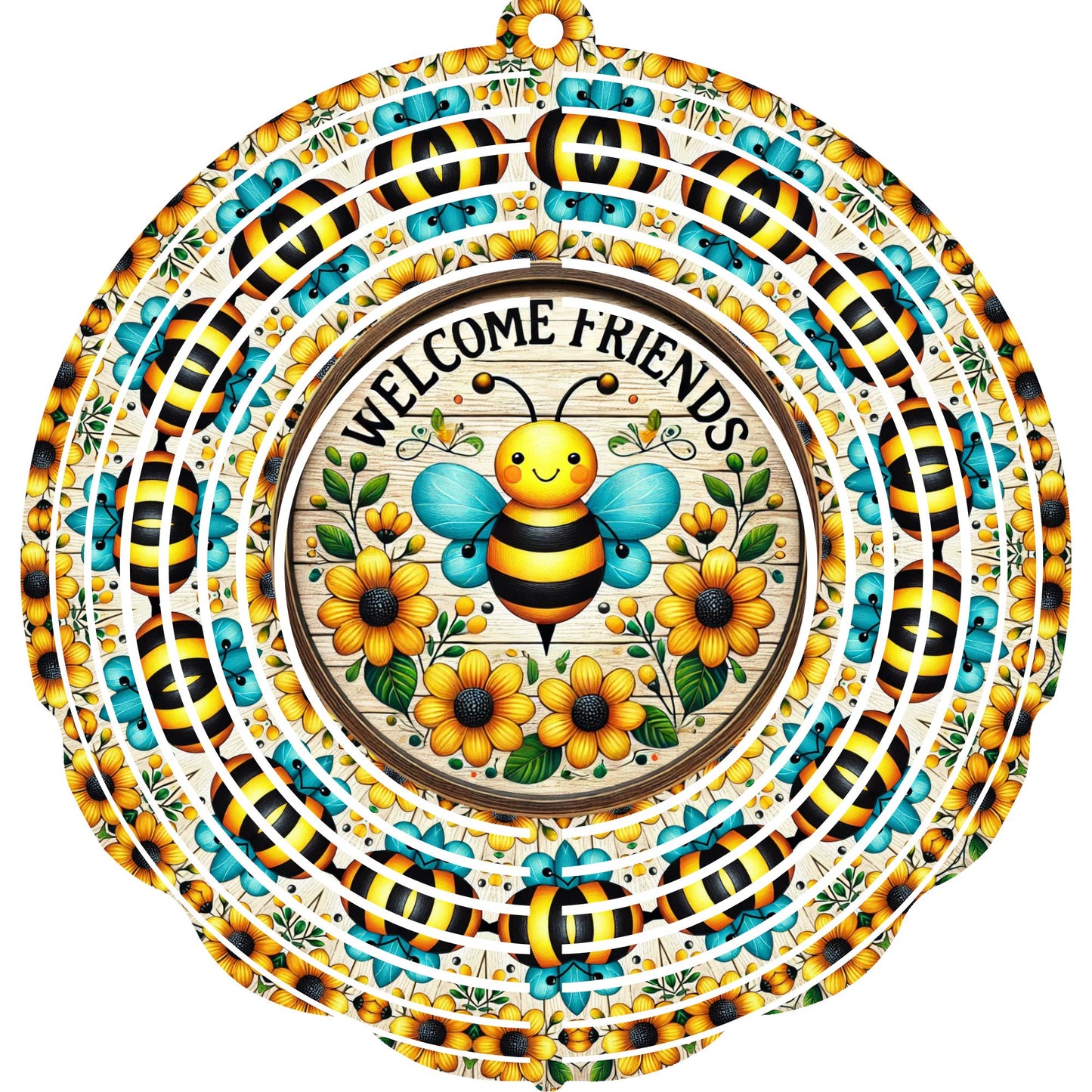 WIND SPINNER - BEE WELCOME FRIENDS