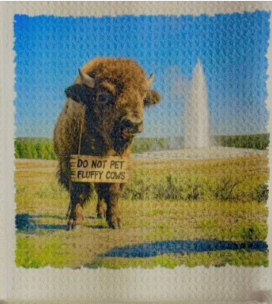 Towels - Buffalo "Don't Pet Fluffy Cows"