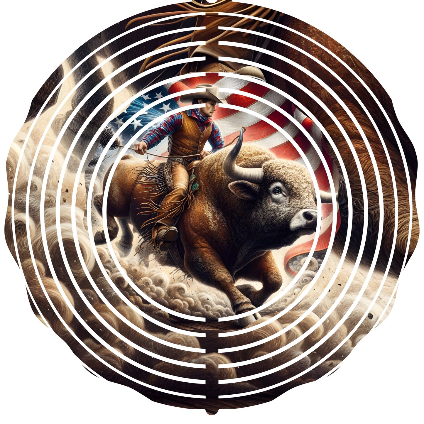 WIND SPINNER - WESTERN BULL RIDER