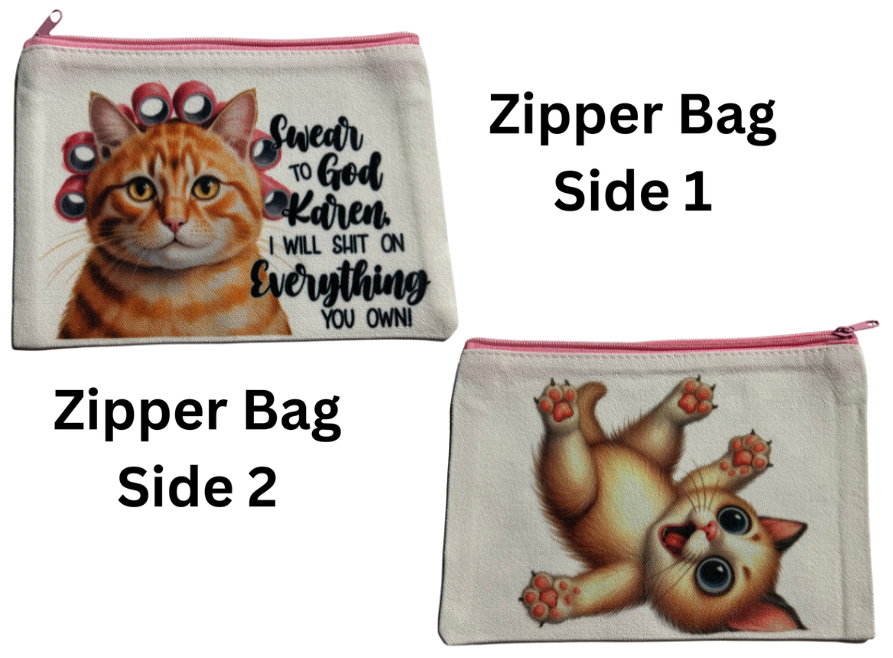 ZIPPER BAG - ANIMAL CAT