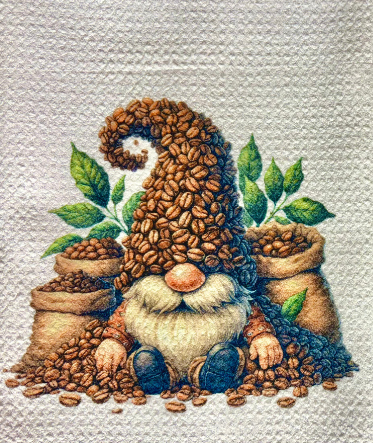 TOWELS - GNOME COFFEE BEAN HAT