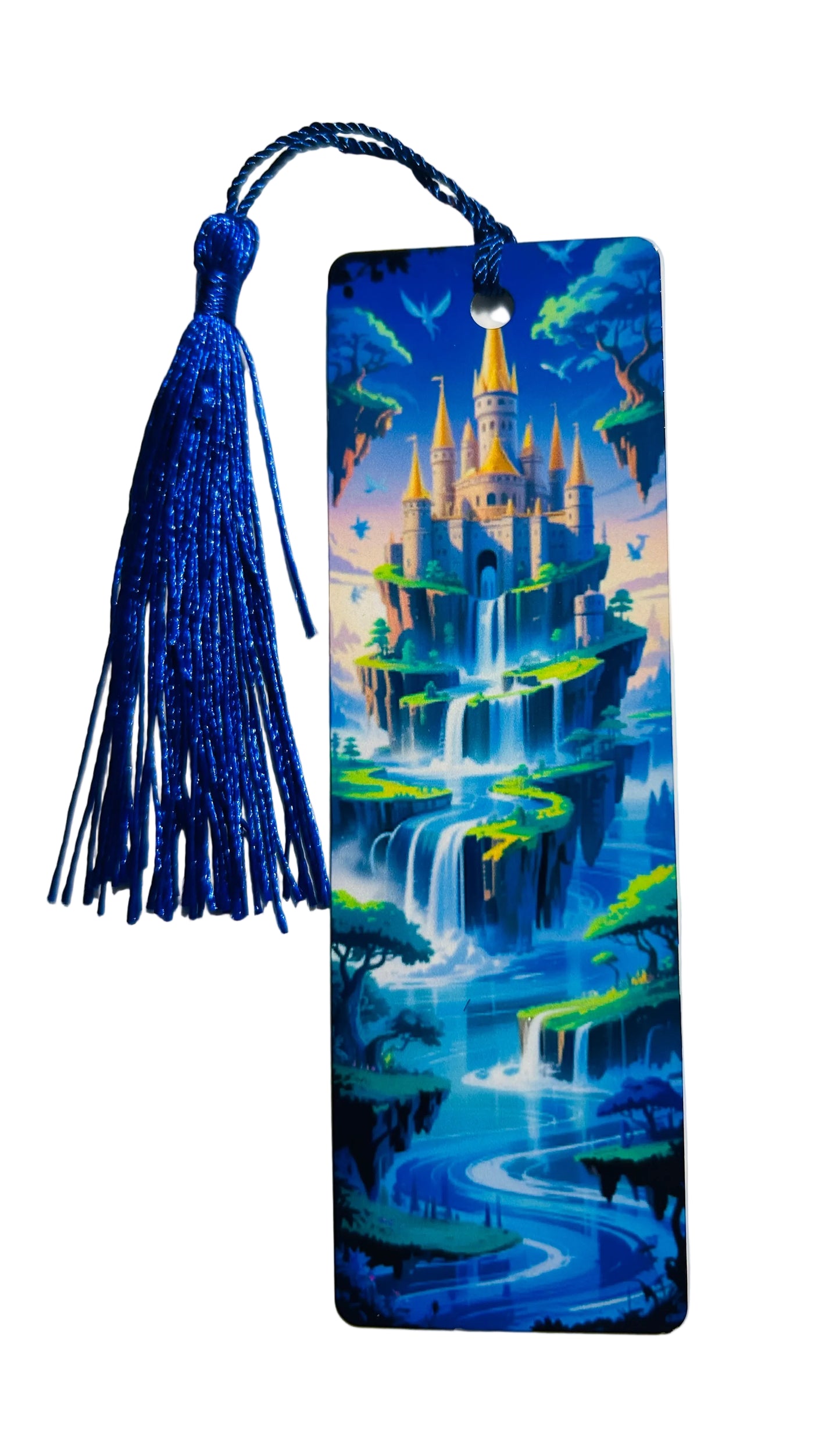 BOOKMARK - CASTLE ON ROCK WITH WATERFALLS