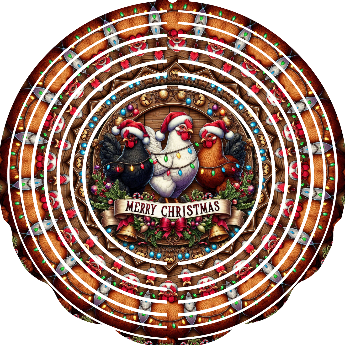 WIND SPINNERS - CHRISTMAS CHICKENS