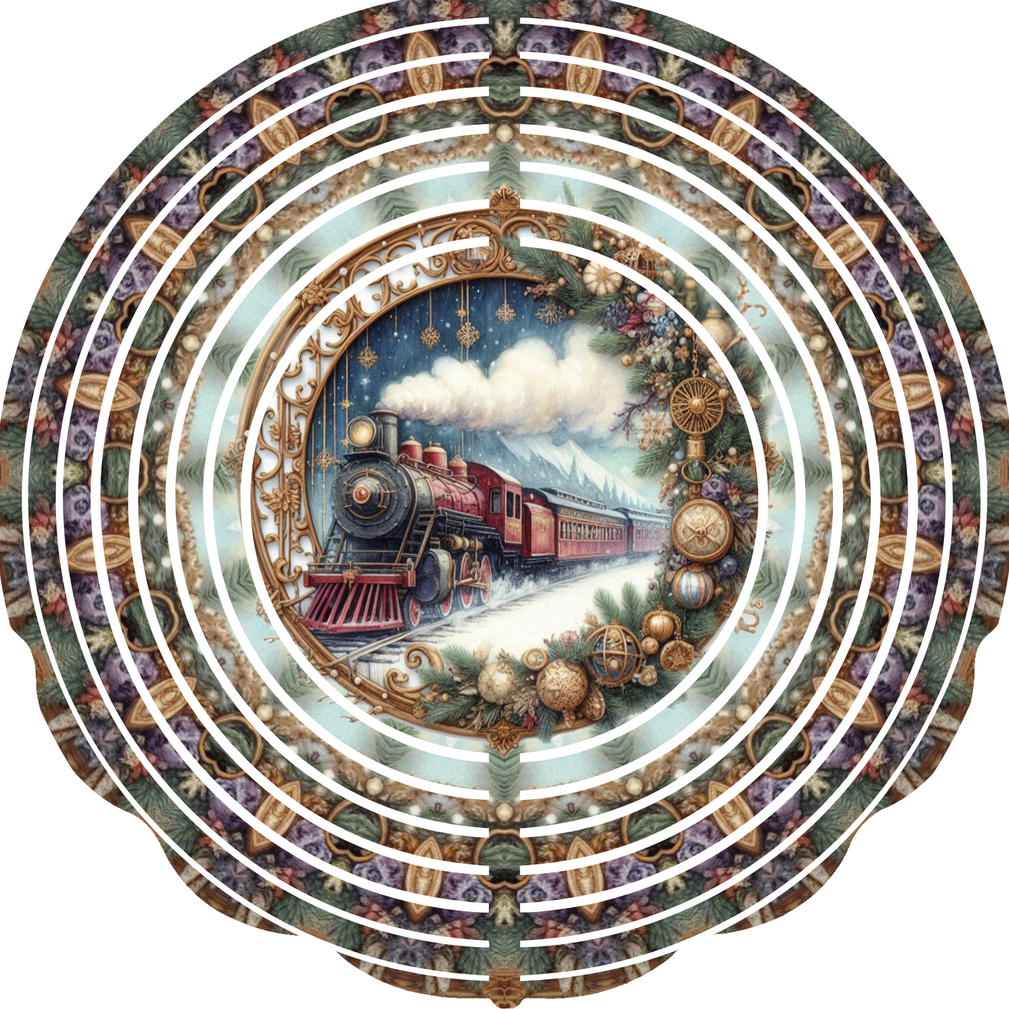 WIND SPINNERS - CHRISTMAS TRUCK & TRAIN