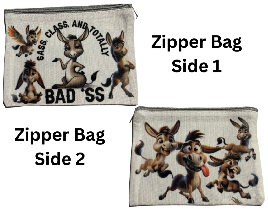 ZIPPER BAG - ANIMAL DONKEY