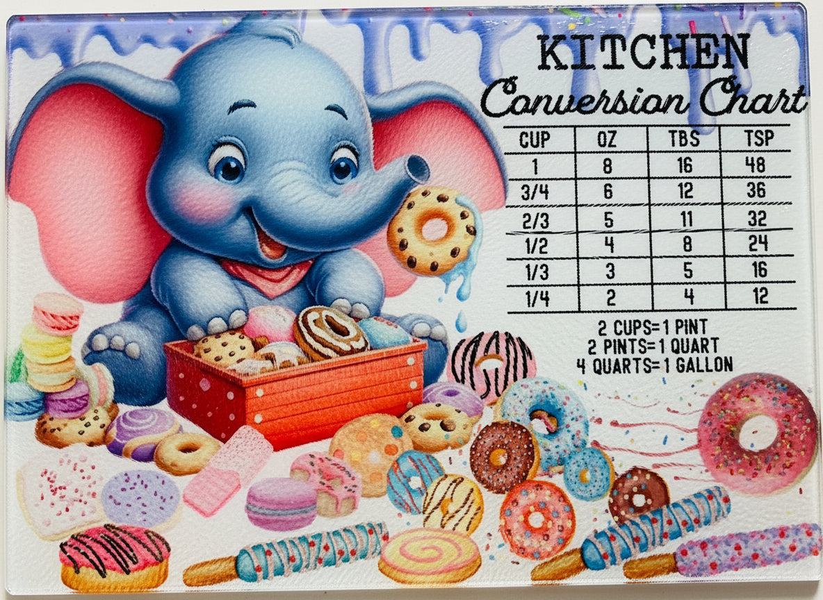 Tempered Glass Cutting Board Cartoon/Character Conversion Elephant Sweets
