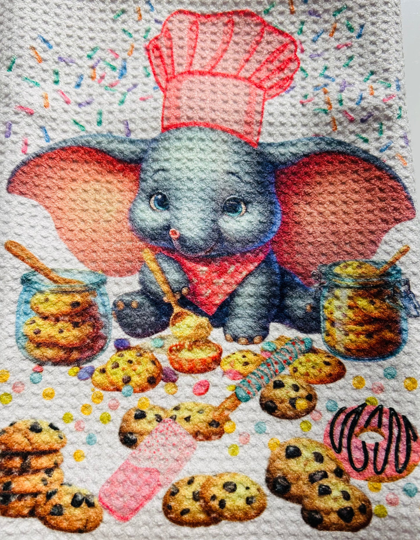 TOWELS - CARTOON CHARACTER ELEPHANT BAKER SPOON