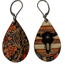 EARRINGS - SOUTHWEST SKULL FLORAL