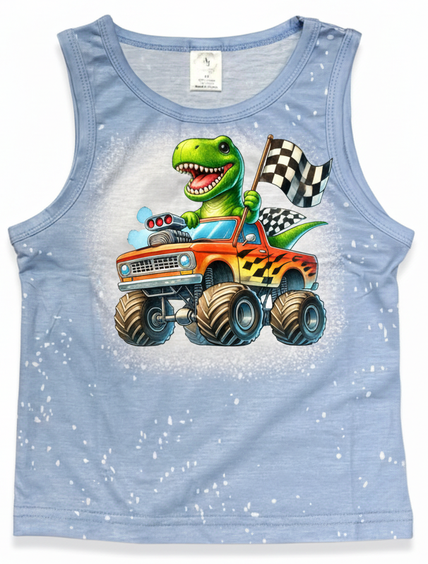KIDS FAUX BLEACHED- DINO TRUCK