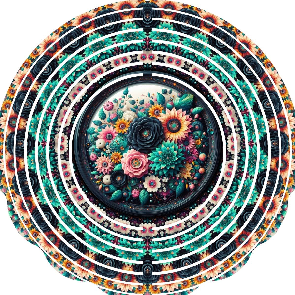 WIND SPINNER - FLOWER BLACK