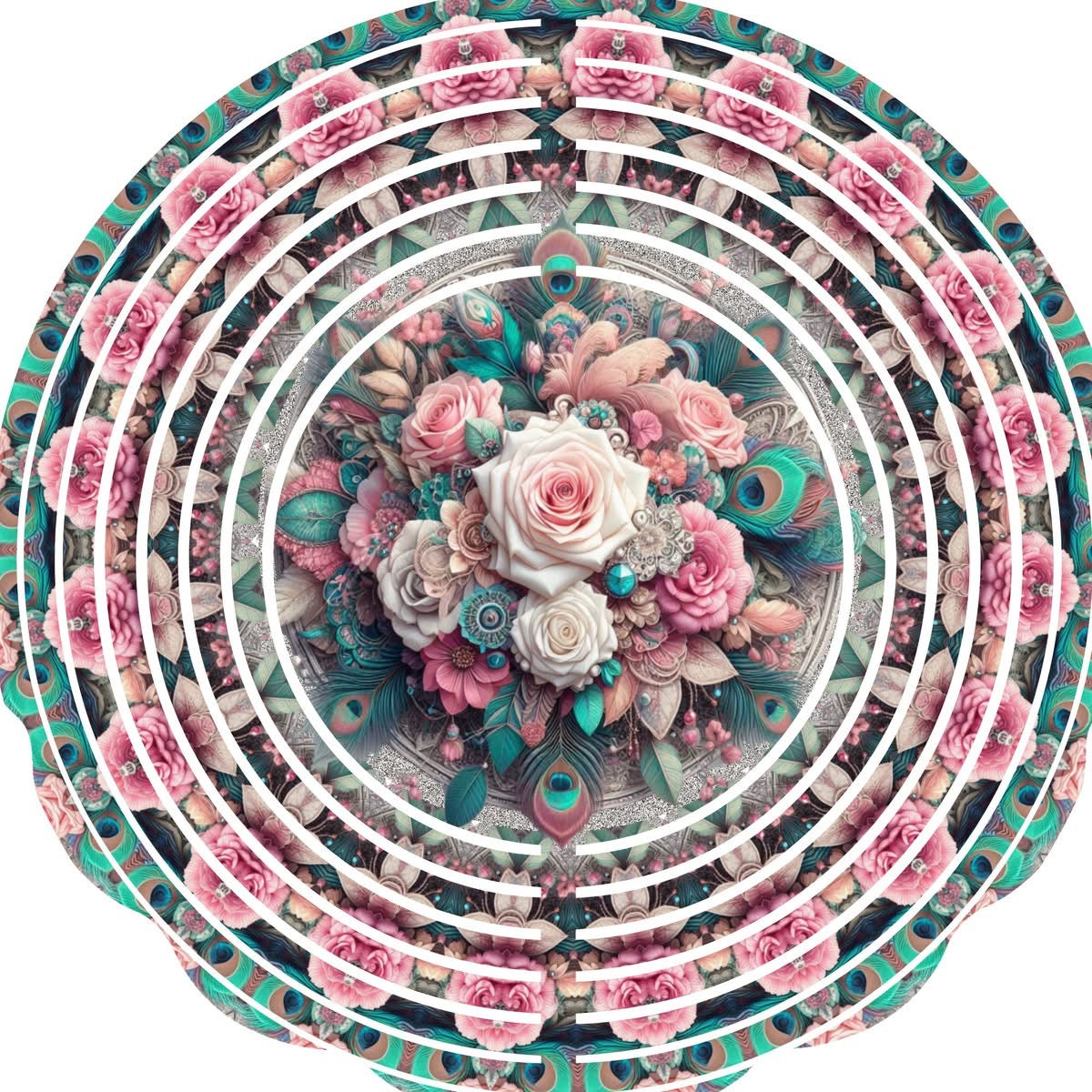 WIND SPINNER - FLOWER PASTEL ROSE