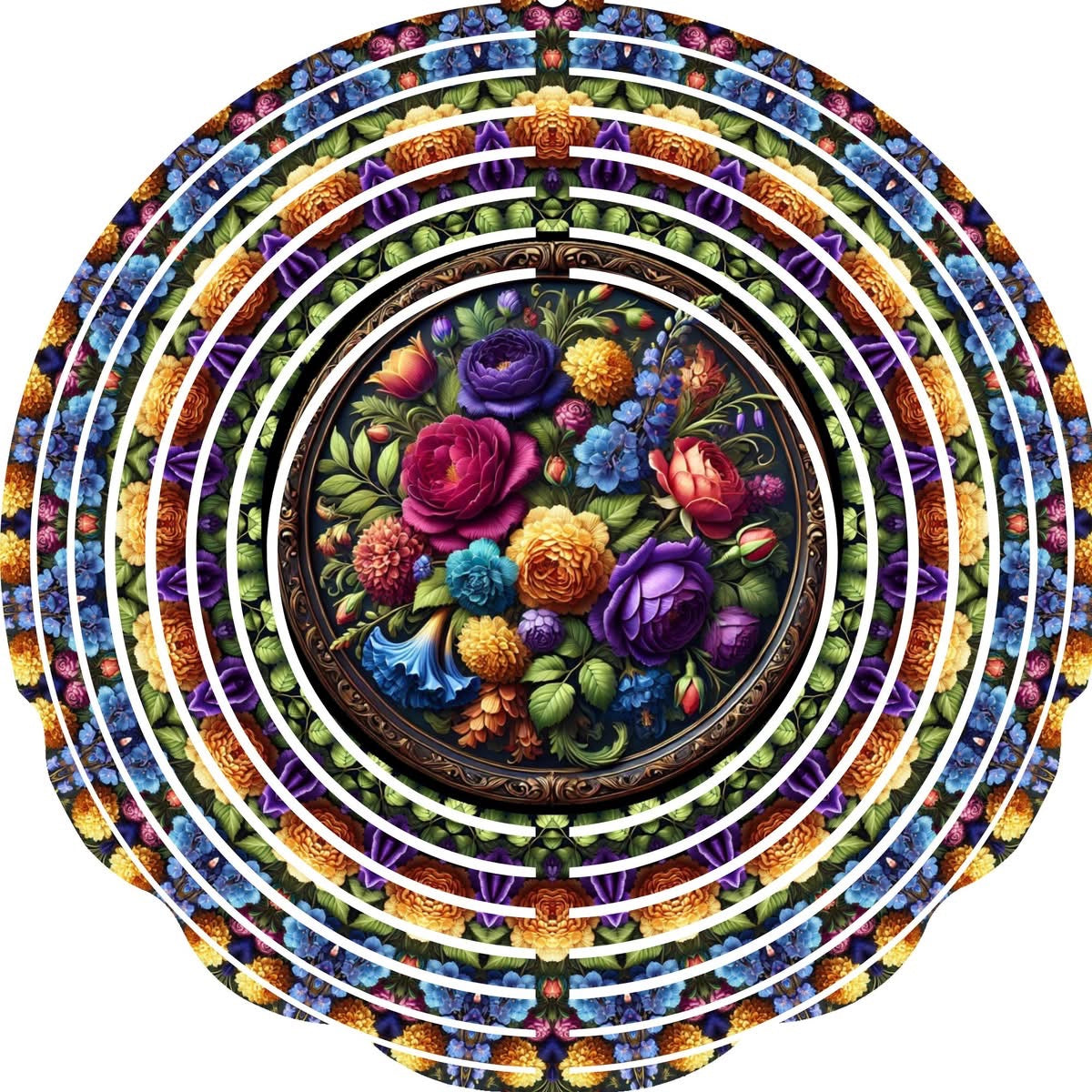 WIND SPINNER - FLOWER RAINBOW COLORS