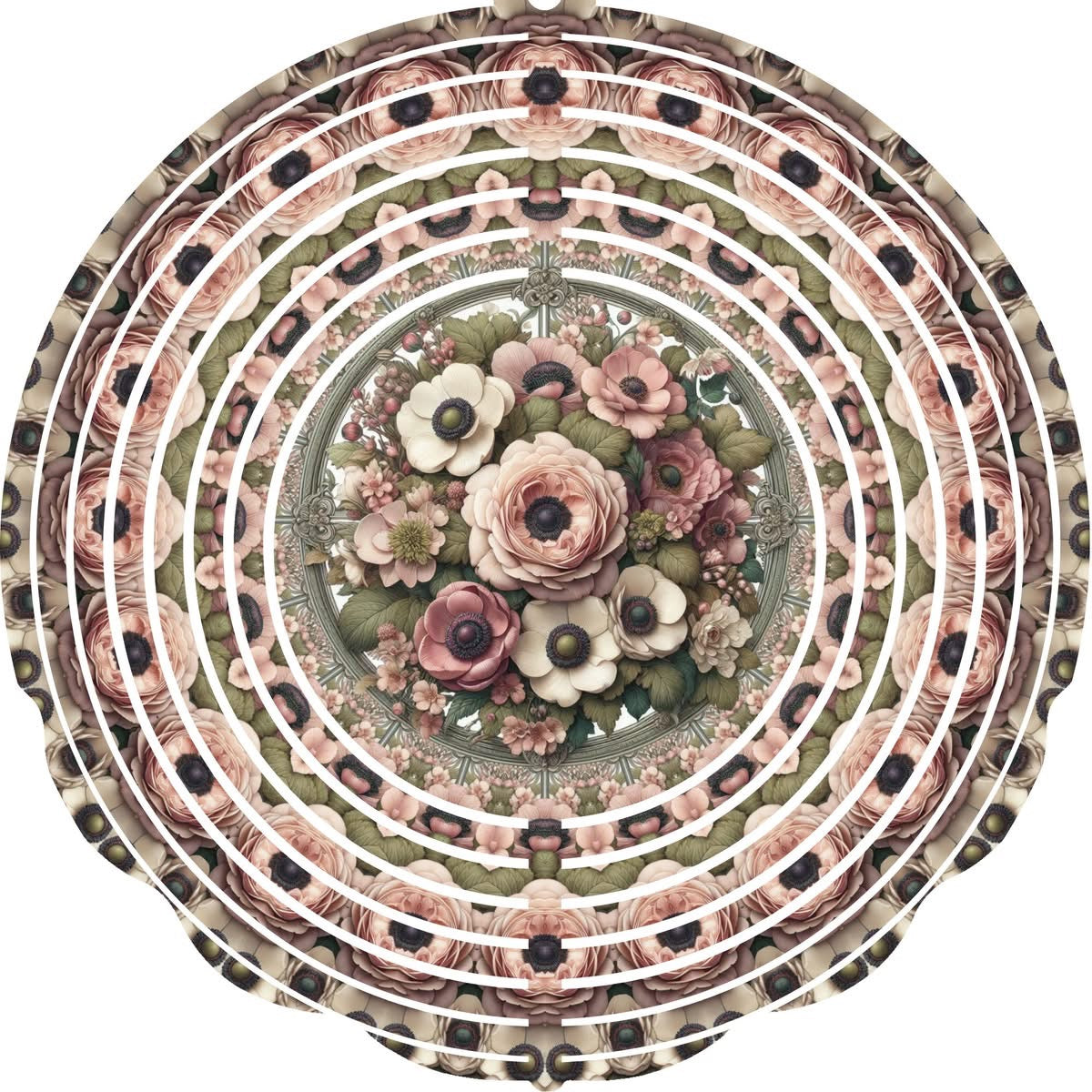 WIND SPINNER - FLOWER PINK OLIVE GREEN