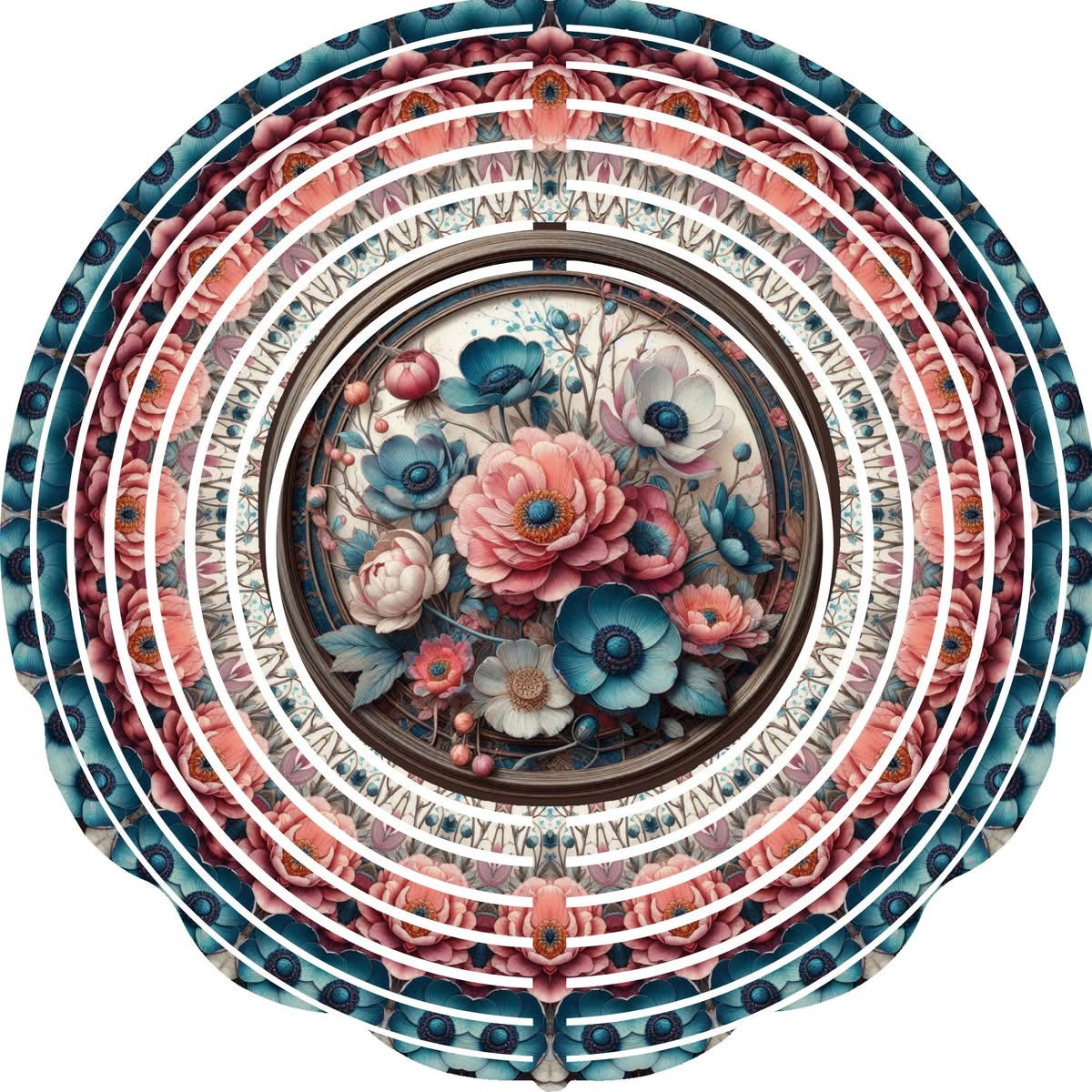 WIND SPINNER - FLOWER PINK BLUE LIGHT