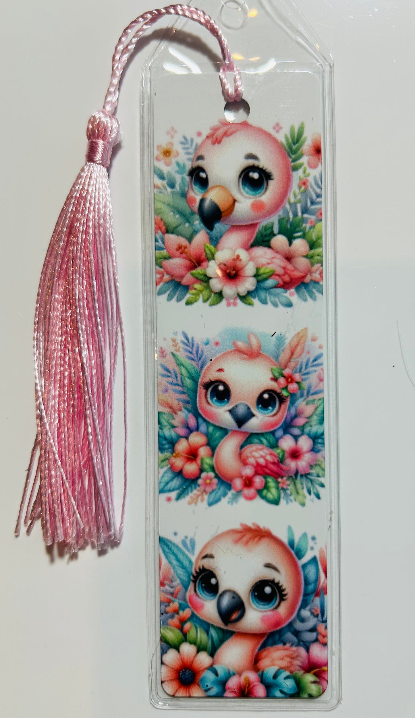 Metal Bookmark - Flamingo