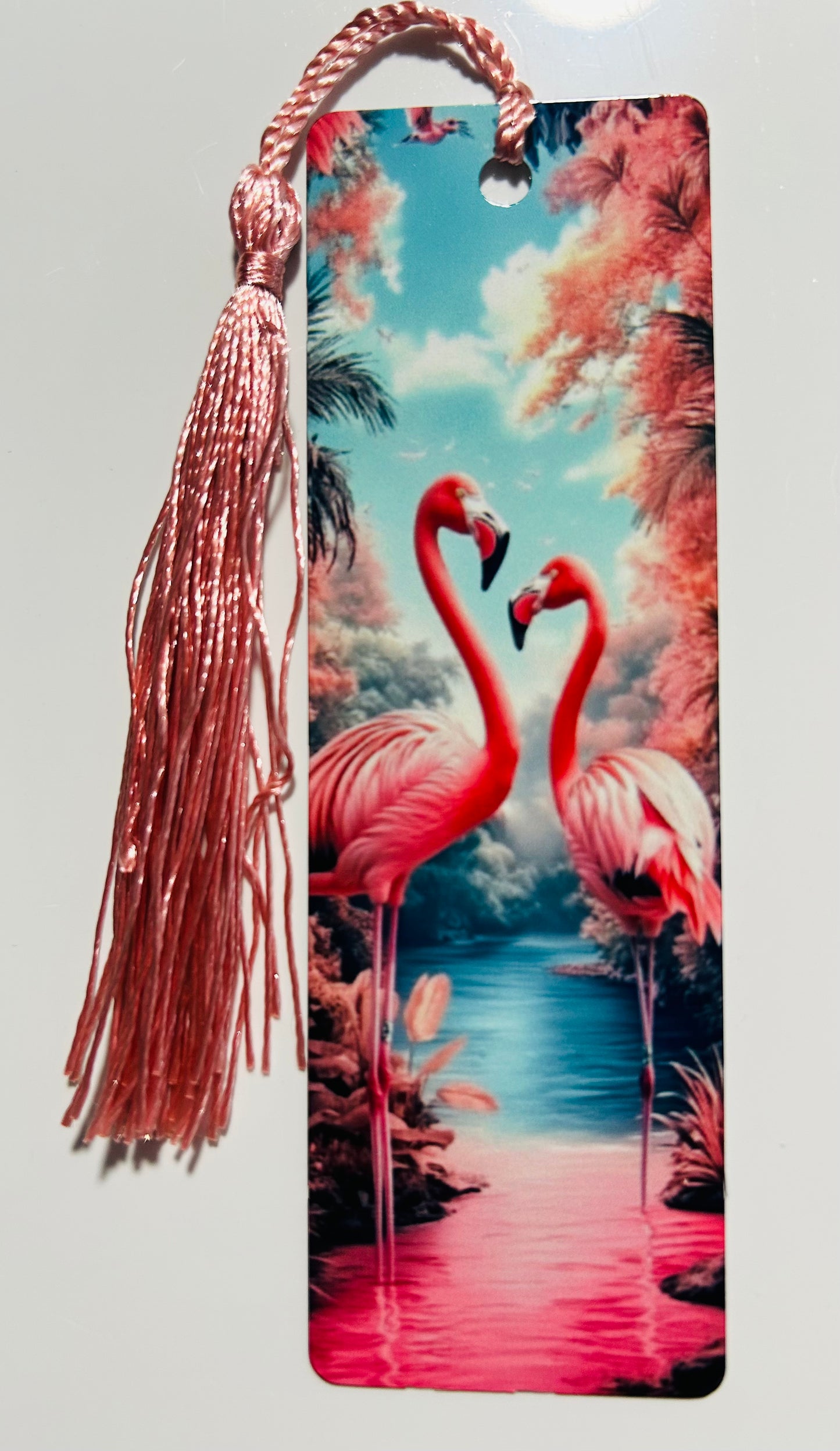 Metal Bookmark - Flamingo