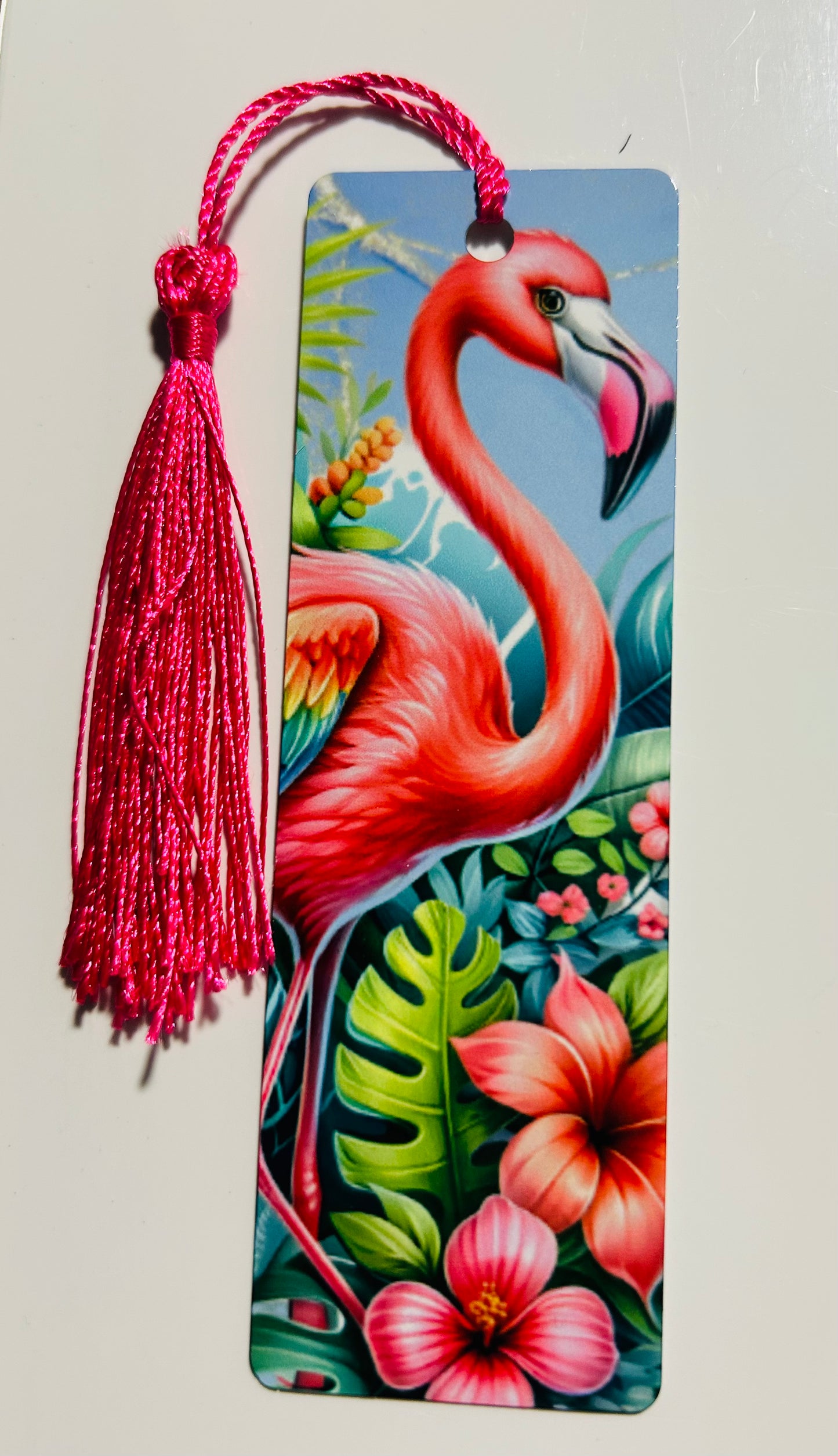 Metal Bookmark - Flamingo