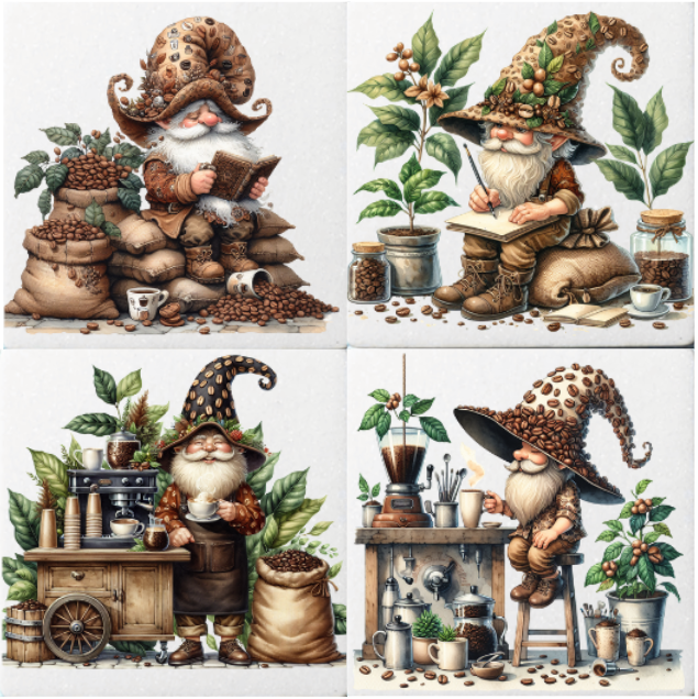 Coasters 4/pk - GNOME COFFEE