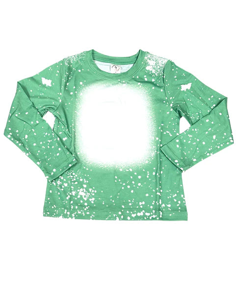 Z. LS Faux Bleached - BLANK CUSTOM GREEN