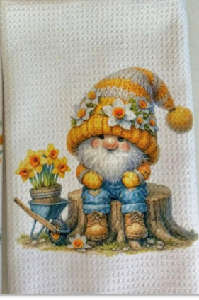 Towels -  Gnome Flowers/Succulents