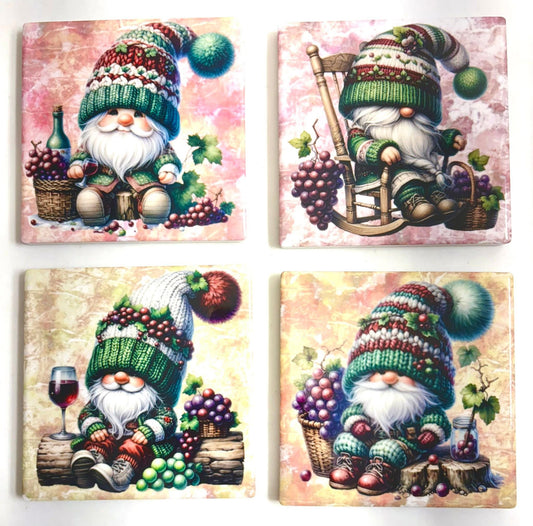 Coasters 4/pk - Gnomes