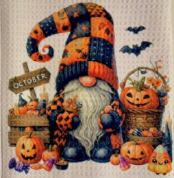TOWELS - HALLOWEEN GNOME OCTOBER