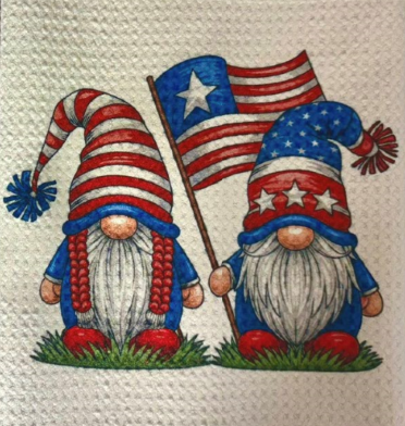 TOWELS - JULY 4TH GNOME FLAG