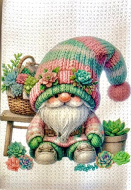 Towels -  Gnome Flowers/Succulents