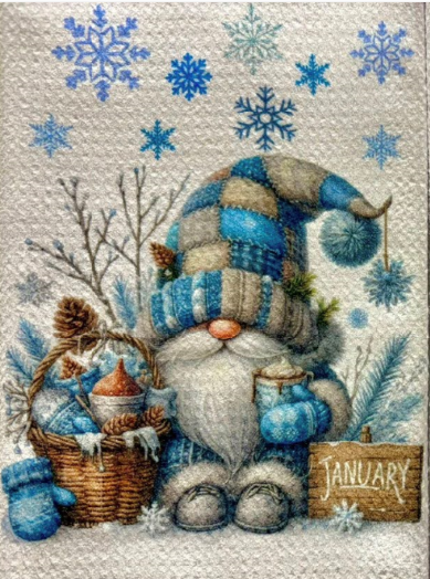 TOWELS - WINTER GNOME JANUARY