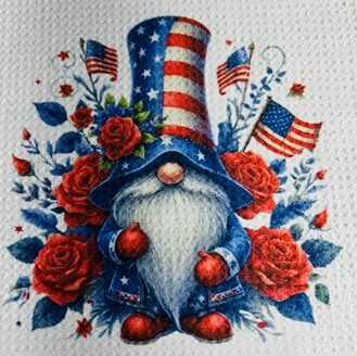 TOWELS - JULY 4TH GNOME AMERICAN TALL HAT