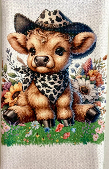 Towels -  Highland Cow Cowboy Hats