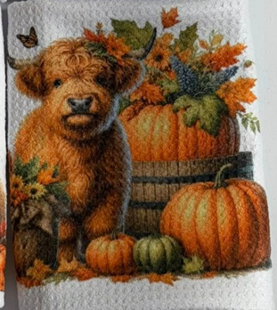 Towels -  Highland Cow Fall